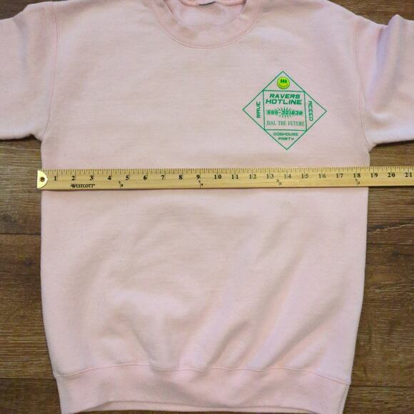 Y2K Cyberdog London Ravers Hotline Women's Small Tech Pastel Pink Swifties - Picture 6 of 6